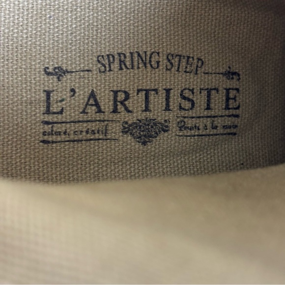 L’artiste Spring Step Leather Ankle Boots Floral Chic Booties White Size 8.5 - Picture 12 of 16